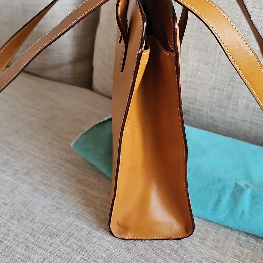 Tiffany & Co. Leather Shoulder Bag, Camel Brown - Picture 4 of 14